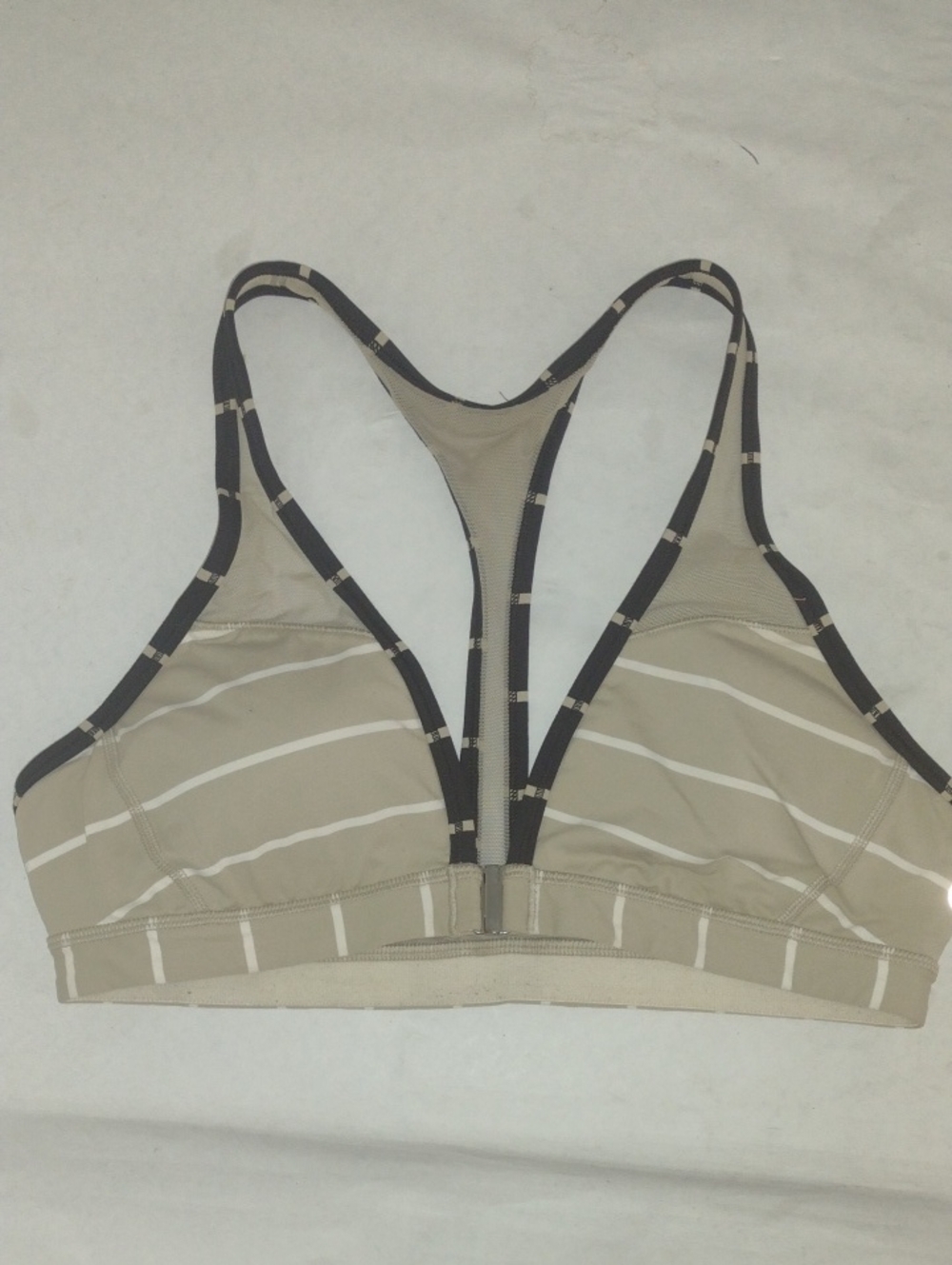 Lululemon Beige Striped Athletic Bra (J810)